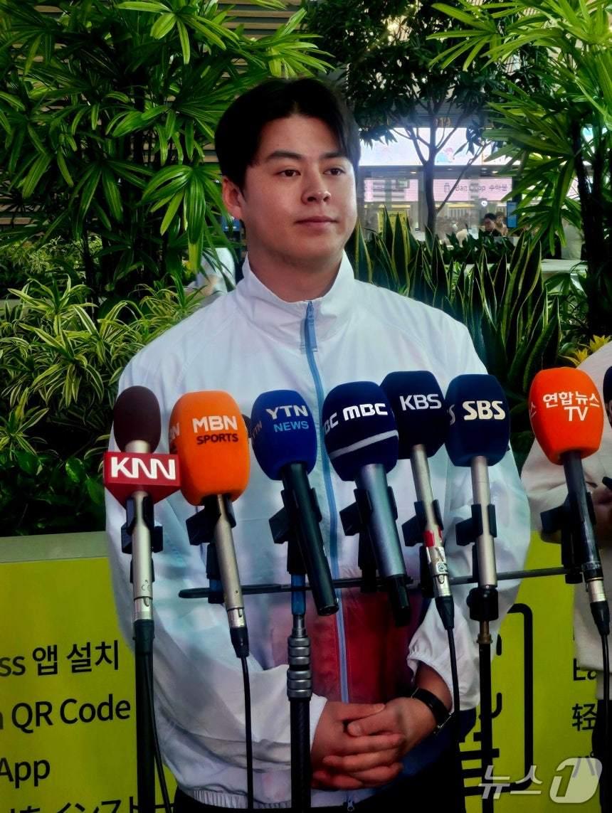 본문 이미지 - 한국 야구 대표팀 주장 노시환. ⓒ 뉴스1 권혁준 기자
