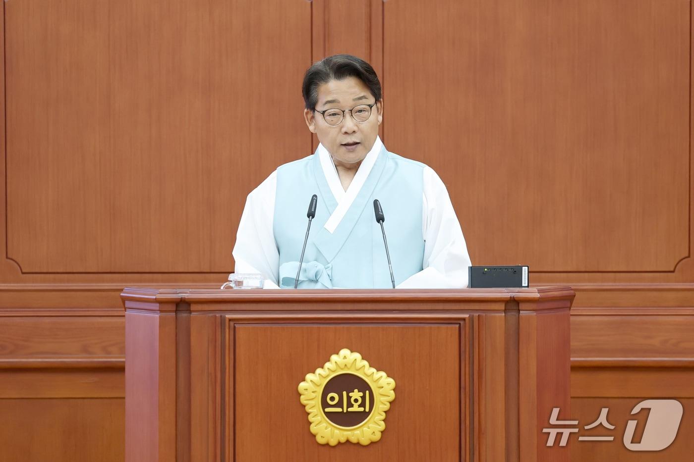 본문 이미지 - 류수열 대전시의원이 21일 본회의장에서 5분 자유발언을 하고 있다. (시의회 제공) / 뉴스1