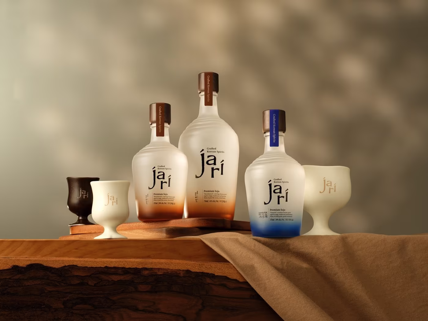 본문 이미지 - jari 제품 3종 자리 문배술 24·자리 문배술 41·자리 가무치 24.(CJ제일제당 제공)