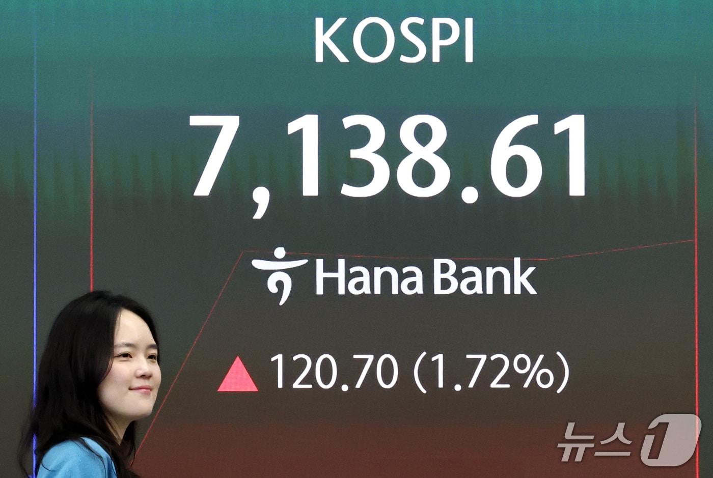 본문 이미지 - 23일 오전 서울 중구 하나은행 본점 딜링룸 전광판에 증시 시황이 표시되어 있다.  2026.9.23 ⓒ 뉴스1 최지환 기자