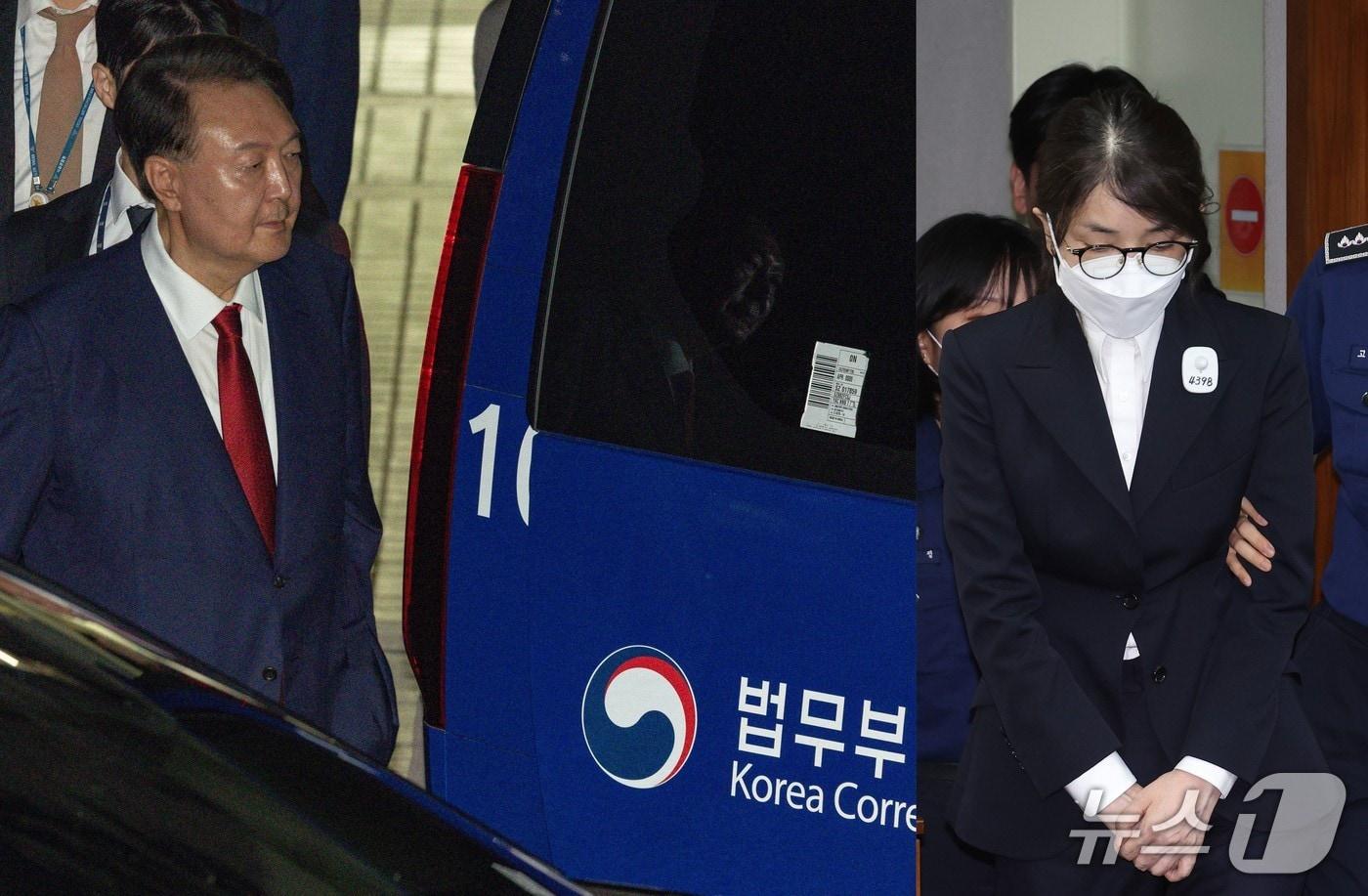 본문 이미지 - 수감 중인 윤석열 전 대통령과 김건희 여사/뉴스1 DB