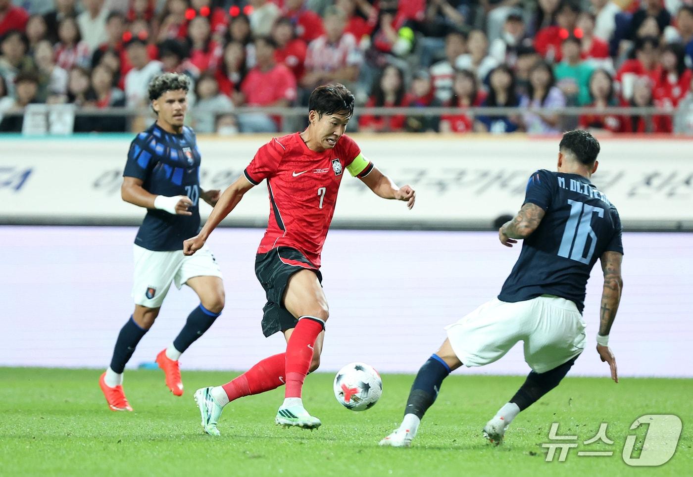본문 이미지 - 축구대표팀 손흥민. ⓒ 뉴스1 김성진 기자