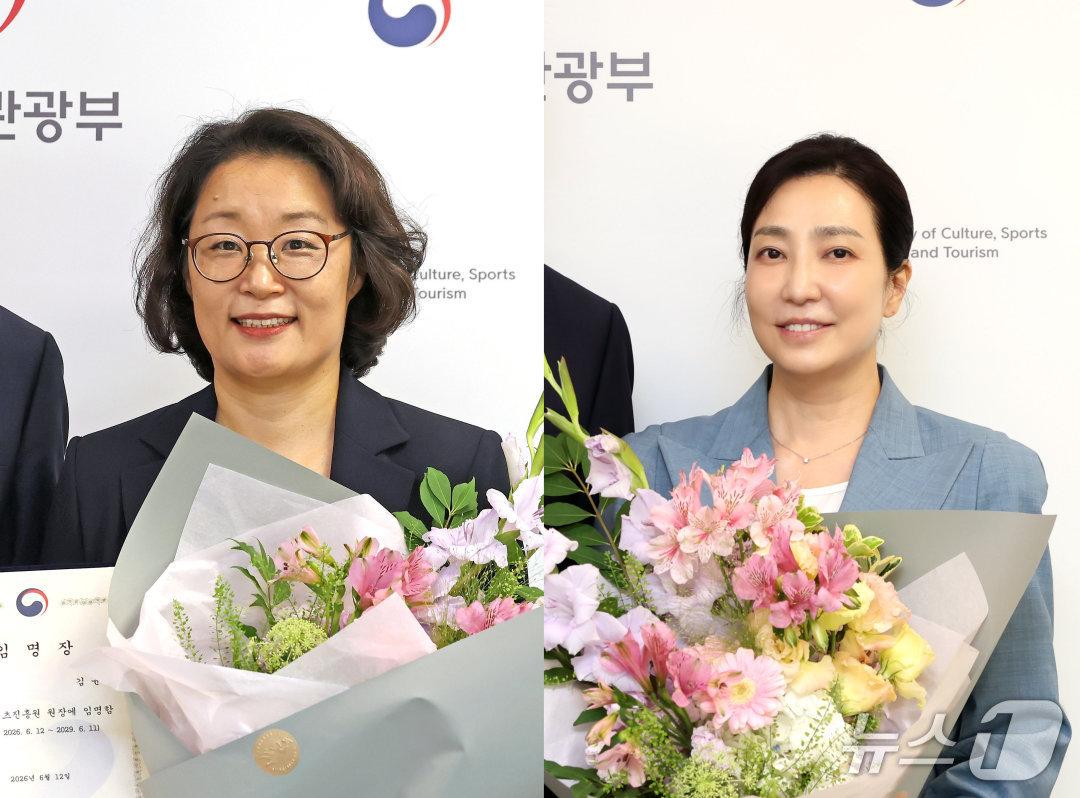 본문 이미지 - 왼쪽부터 김윤지 한국콘텐츠진흥원장, 서승미 국립국악원장 (재판매 및 DB 금지) 2026.9.28/뉴스1