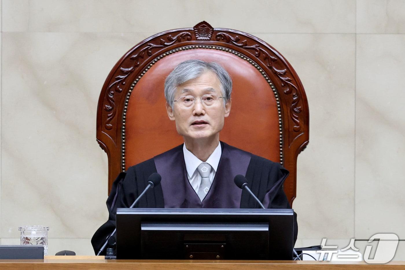 본문 이미지 - 조희대 대법원장이 29일 오후 서울 서초구 대법원에서 열린 전원합의체 선고기일에 참석해 발언하고 있다. 2026.9.29 ⓒ 뉴스1 이광호 기자