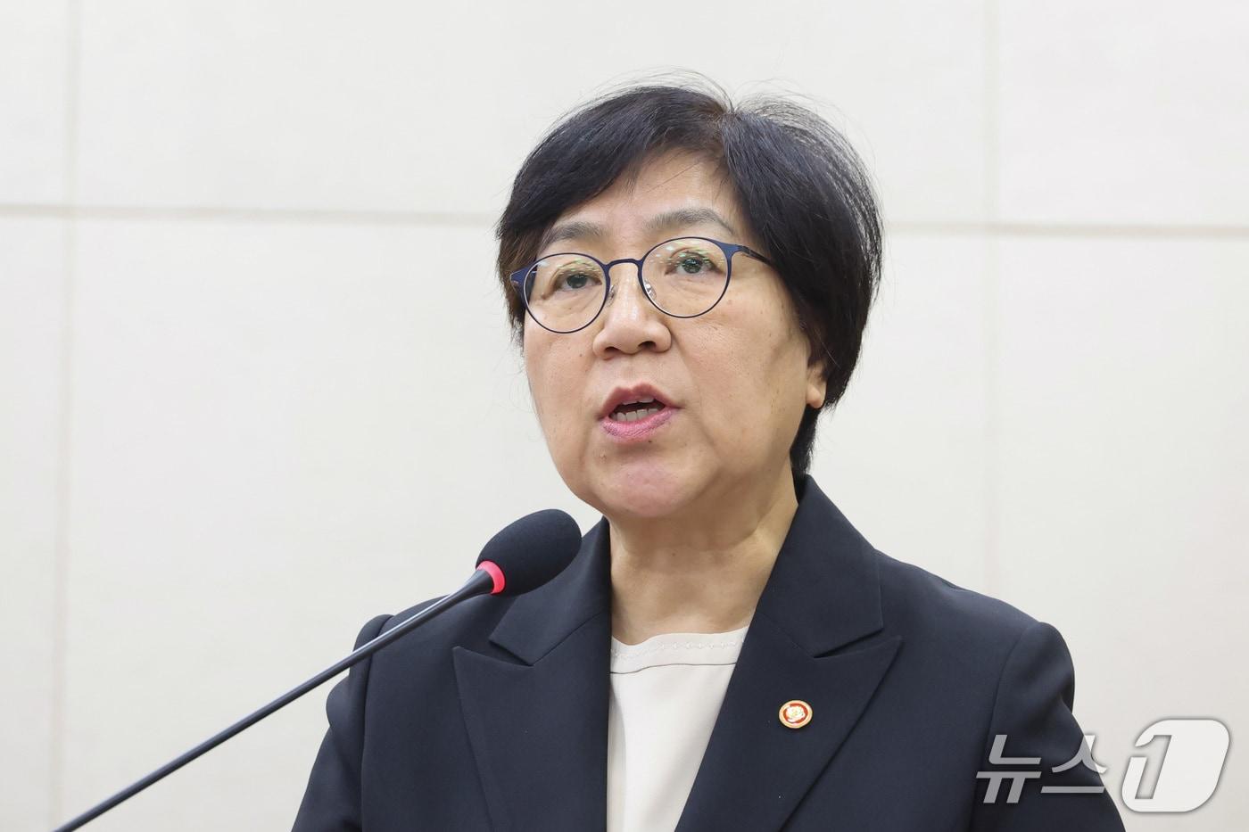 본문 이미지 - 정은경 보건복지부 장관이 29일 서울 여의도 국회에서 열린 연금개혁특별위원회 전체회의에서 업무보고를 하고 있다. 2026.9.29 ⓒ 뉴스1 신웅수 기자