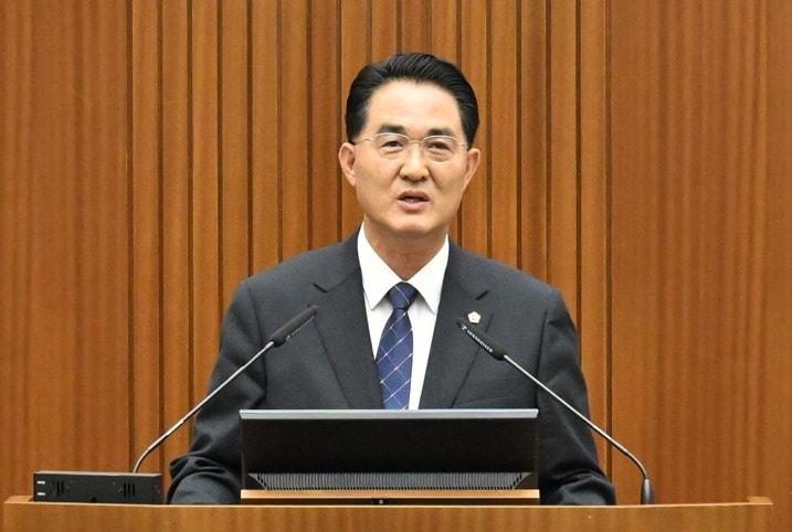본문 이미지 - 5분 자유발언하는 김동호 세종시의원. (세종시의회 제공. 재판매 및 DB 금지) 2026.9.28/뉴스1  