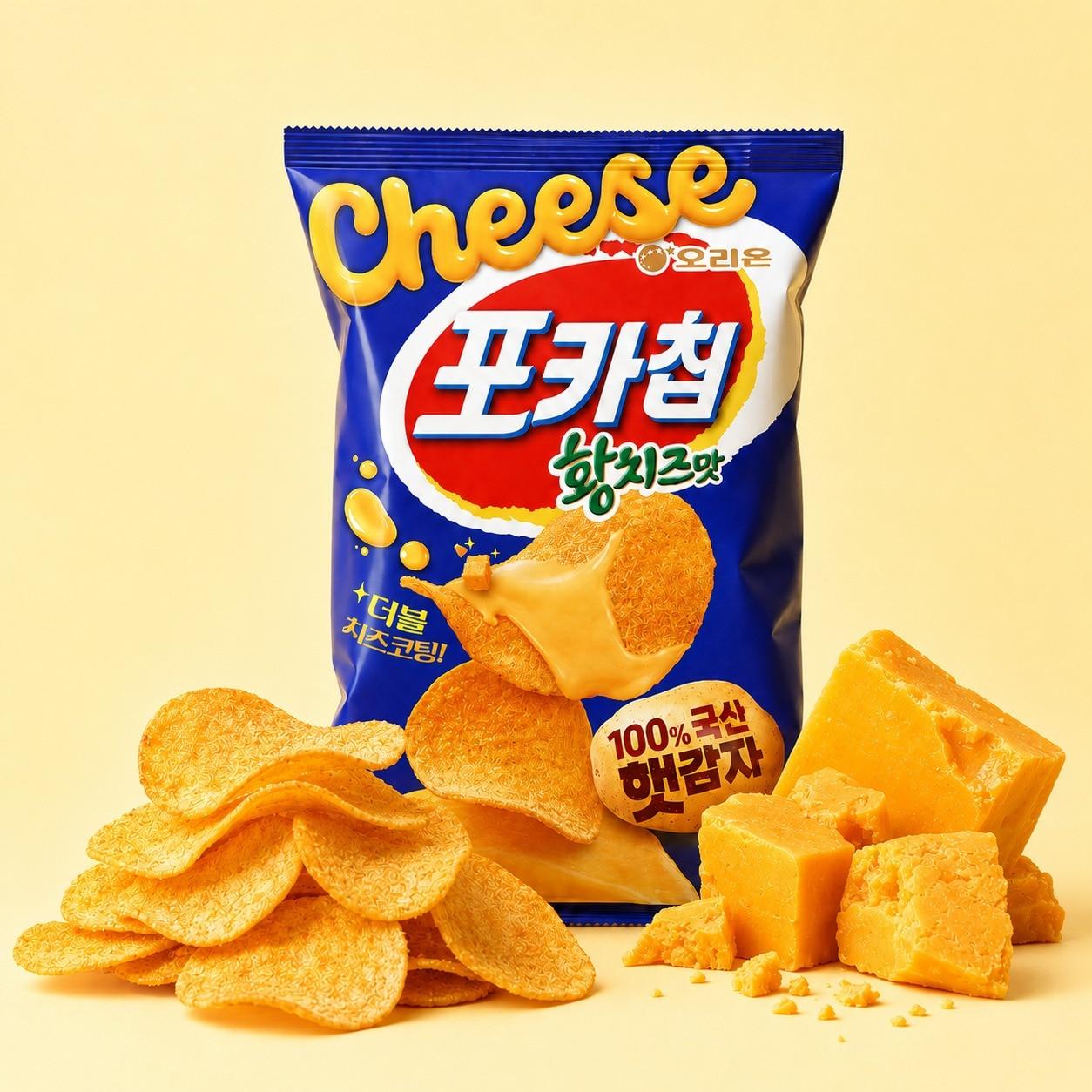 본문 이미지 - 포카칩 황치즈맛 제품 이미지.(오리온 제공)