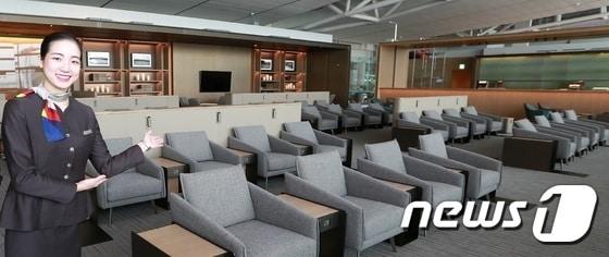 본문 이미지 - 아시아나항공이 인천국제공항 제1여객터미널(T1)에서 운영하는 라운지의 모습(자료사진. 아시아나항공 제공). 2018.9.30.