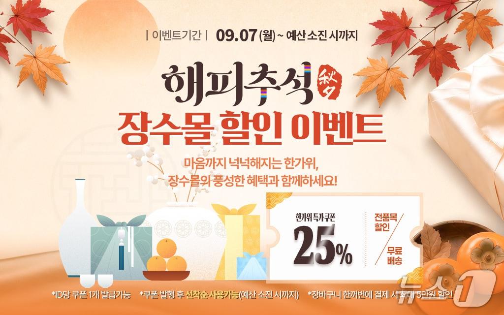 본문 이미지 - 장수군은 오는 7일부터 군 직영 농특산물 온라인 쇼핑몰 '장수몰'에서 전 품목 25% 특별 할인 행사를 진행한다고 3일 밝혔다.(장수군 제공)/뉴스1