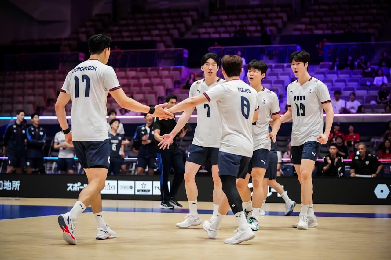 본문 이미지 - 남자 배구 대표팀이 4일 열린 아시아남자배구선수권 대만과의 경기에서 승리했다. (FIVB 홈페이지)