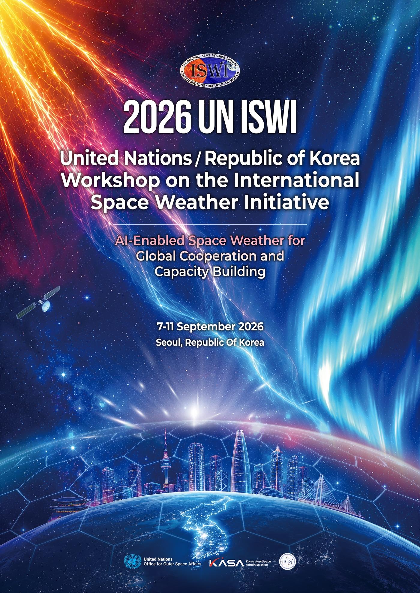 본문 이미지 - 2026 국제우주환경학술행사(ISWI) 포스터.(우주항공청 제공)