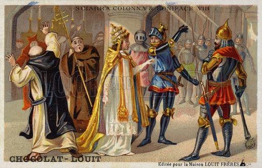 본문 이미지 - 아나니 사건을 묘사한 회화. (출처: French educational card, Public domain, via Wikimedia Commons)