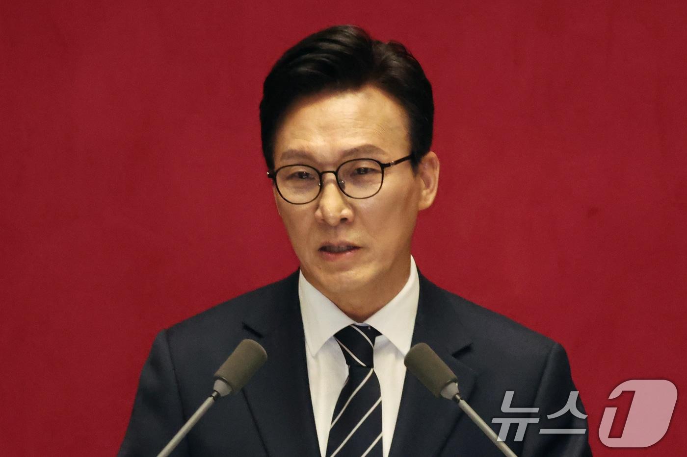본문 이미지 - 김민석 더불어민주당 대표가 7일 오전 서울 여의도 국회에서 열린 제439회국회(정기회) 제3차 본회의에서 교섭단체 대표연설을 하고 있다. 2026.9.7 ⓒ 뉴스1 황기선 기자