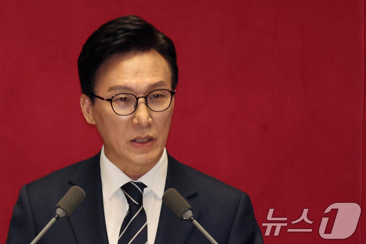 본문 이미지 - 김민석 더불어민주당 대표가 7일 오전 서울 여의도 국회에서 열린 제439회국회(정기회) 제3차 본회의에서 교섭단체 대표연설을 하고 있다. 2026.9.7 ⓒ 뉴스1 황기선 기자