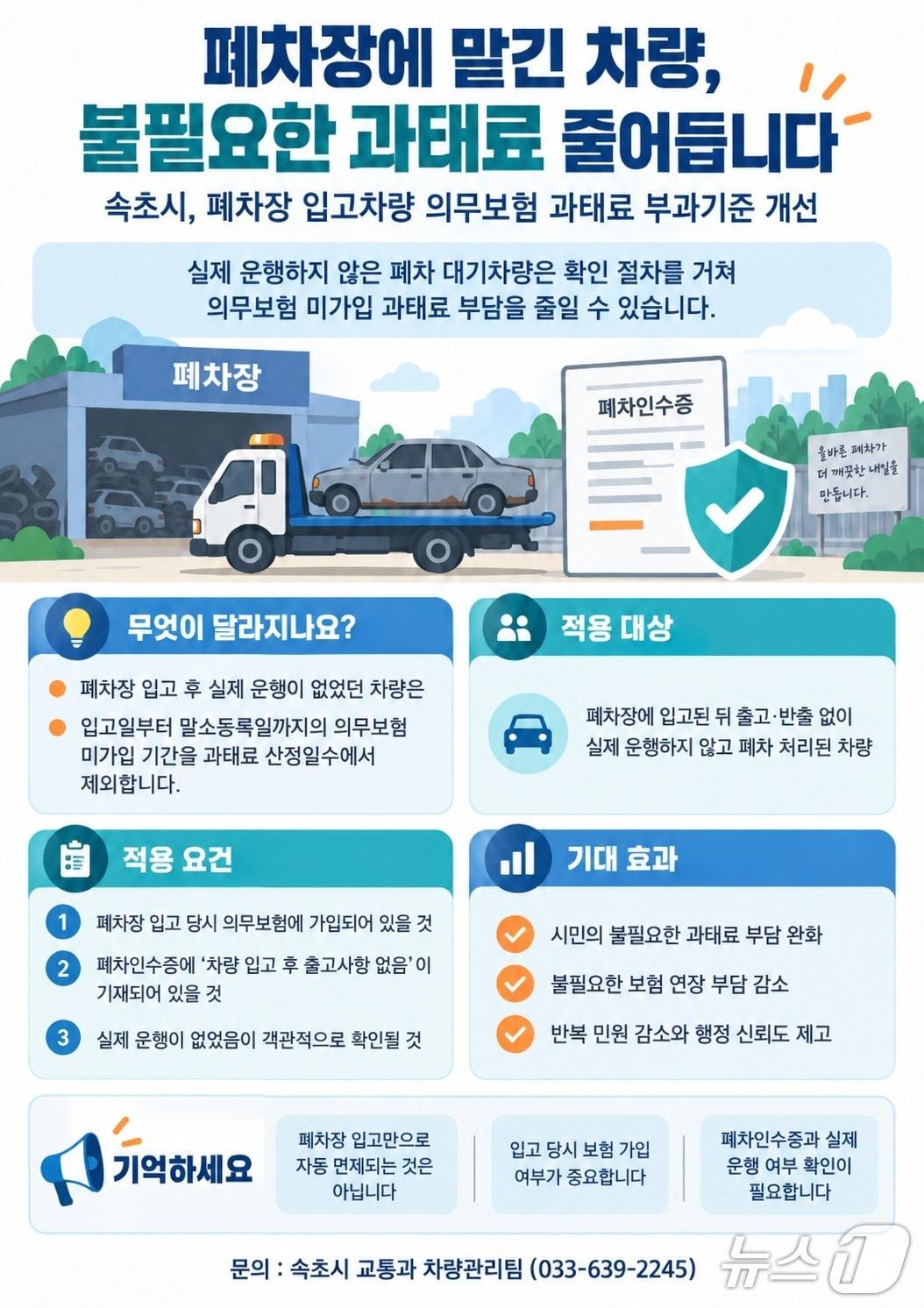 본문 이미지 - 기준 개선 안내문.(속초시 제공, 재판매 및 DB 금지) 2026.9.7/뉴스1