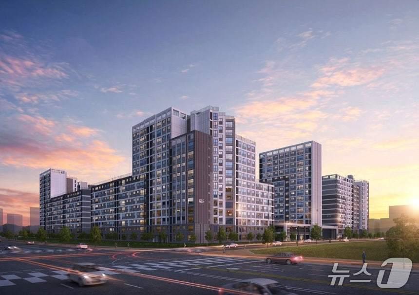 본문 이미지 -  인천 계양 A6블록 공공분양 아파트 투시도.(한국토지주택공사 제공)