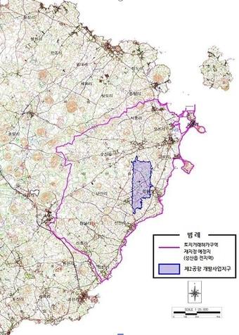 본문 이미지 -  제주 제2공항 위치도면./뉴스1