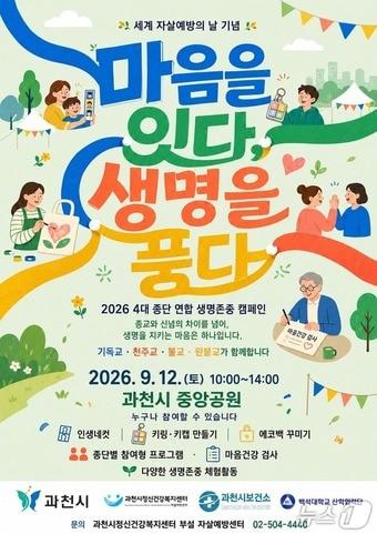 본문 이미지 - '4대 종교단체 연합 생명존중' 캠페인.(과천시 제공)