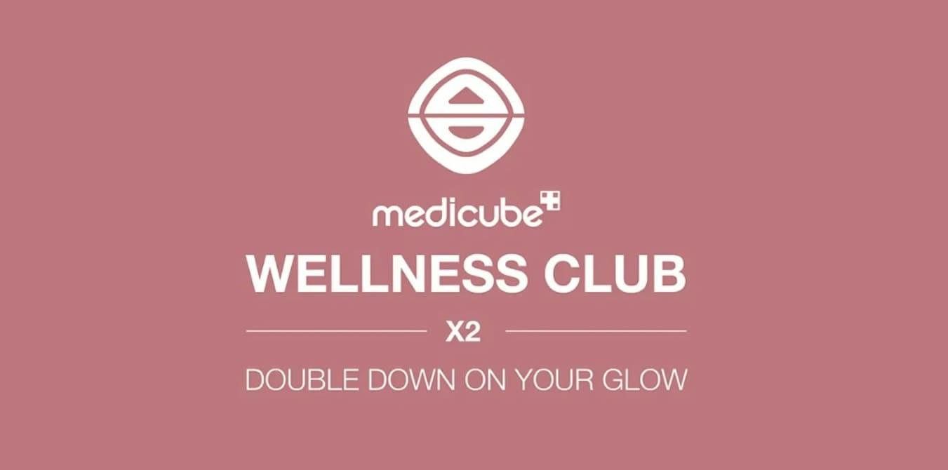 본문 이미지 -  욕 소호에서 운영되는 '메디큐브 웰니스 클럽 X2'(Medicube Wellness Club X2) 팝업스토어 포스터. (Eventbrite 갈무리)