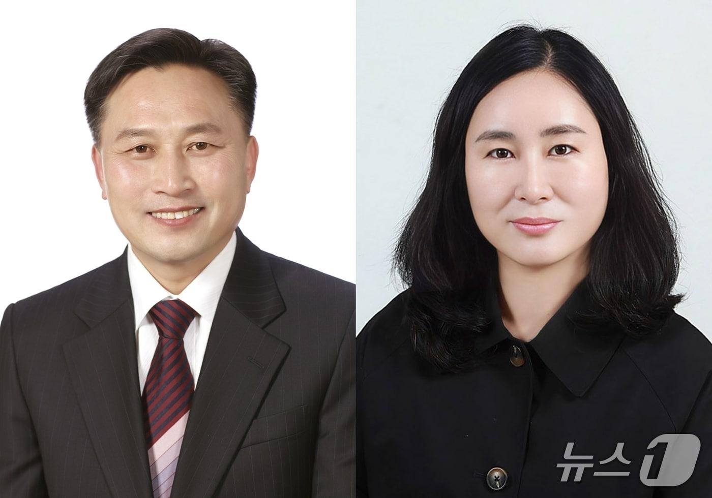 본문 이미지 - 전북 진안군의회 행정사무감사위원장에 선출된 손동규 의원(왼쪽)과 부위원장 한효임 의원.(의회제공, 재판매 및 DB금지) 2026.9.9 /뉴스1