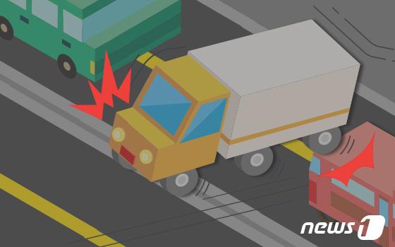안성 당왕사거리 램프구간 대형 화물차 고장…한때 도로 통제
