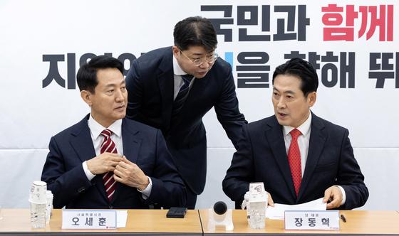 국힘 "오세훈·유정복, 지방선거 당내 경선 참여 자격 회복"