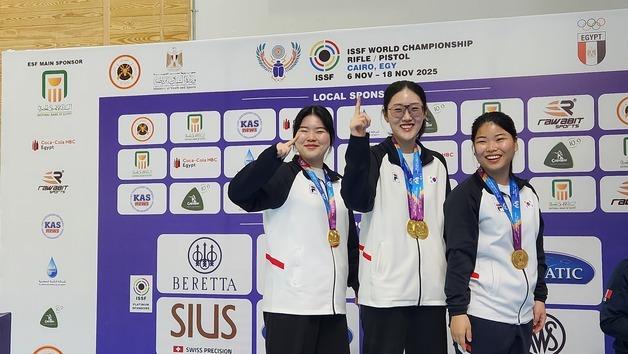 한국 사격, 세계선수권서 하루에만 金 4개 수확…종합 순위 2위