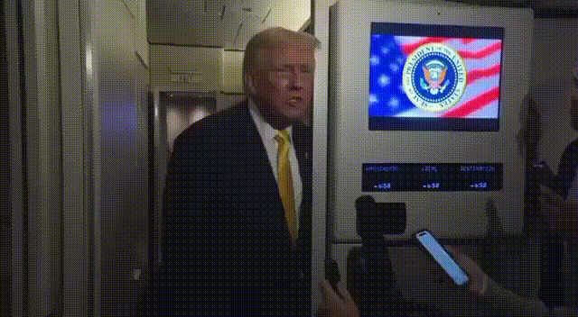 도널드 트럼프 미국 대통령이 14일(현지시간) 에어포스원에서 엡스타인 문서와 관련해 질문한 블룸버그 통신 기자에게 "조용히 해 돼지야"라고 말해 논란이 되고 있다.