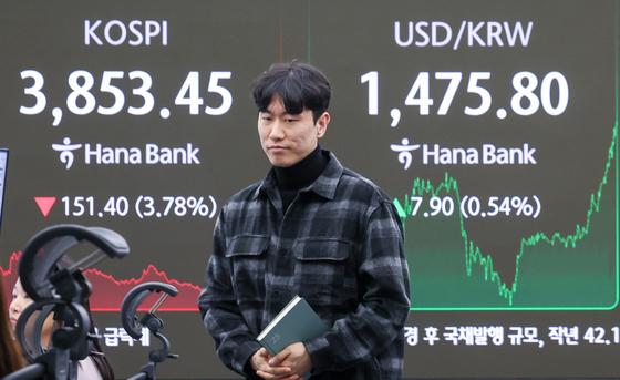 [뉴스1 PICK]'검은 금요일' 코스피 하락, 환율은 7개월만에 최고치