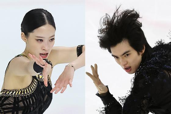 유영·차준환 '강렬한 눈빛'