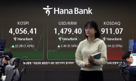 코스피 상승 마감, 원달러 환율은 장중 1480원 돌파