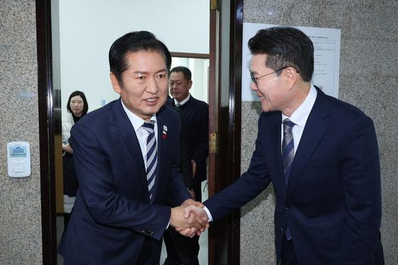 정원오, 정청래와 면담 "오세훈과 접전, 상당히 무겁게 느껴"