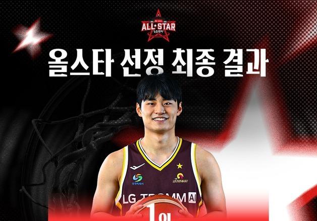 프로농구 LG 유기상, 2년 연속 올스타 선발 투표 1위