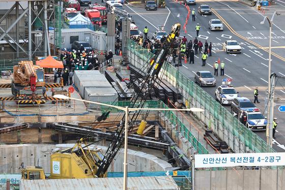 신안산선 공사현장 철근 낙하…머리 맞은 50대 작업자 사망(종합3보)