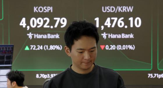 삼성전자·SK하이닉스 동반 강세…코스피, 장중 4100선 회복