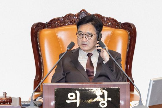 우 의장 "주호영 부의장 필버 사회 맡아라"…국힘 "협박하냐"