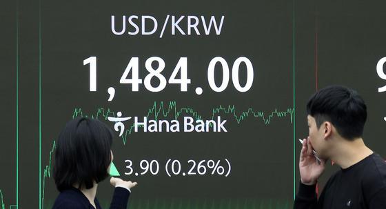 환율 또 3.5원 올라 1483.6원 마감…연고점에 0.5원 차이