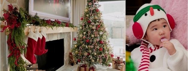 랄랄 모녀, 브라이언 크리스마스 대저택 방문 "층마다 트리 있어"