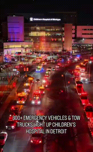 '번쩍번쩍 경광등' 수백대 美어린이병원 집결…크리스마스 선물