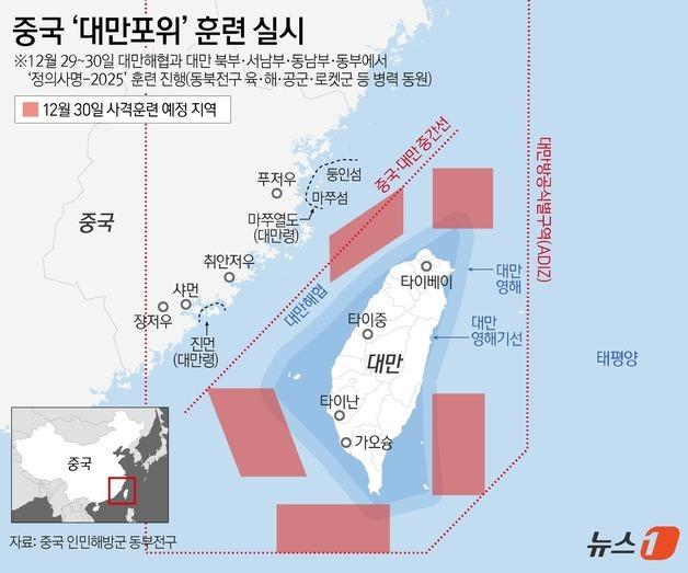 [그래픽] 중국 '대만포위' 훈련 실시