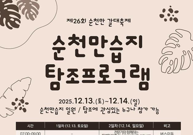 순천만 갈대축제 특별판 '겨울철새 탐조프로그램' 진행