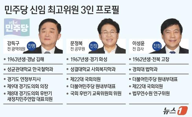 [그래픽] 민주당 신임 최고위원 3인 프로필