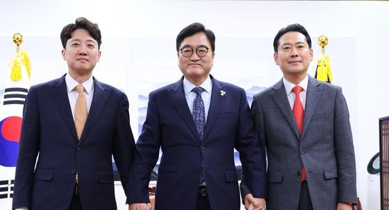 장동혁·이준석, 의장실 방문…"15일 2차특검 상정 막아달라"