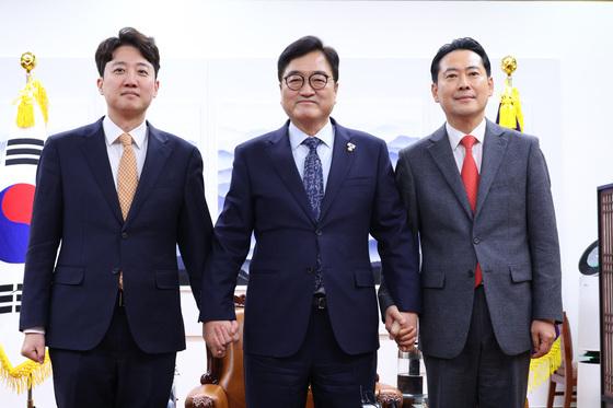 장동혁·이준석, 의장실 방문…"15일 2차특검 상정 막아달라"