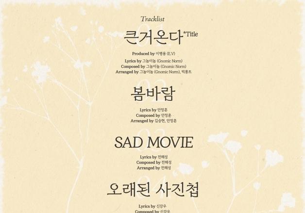 최수호, 신보 트랙리스트 공개…더 강렬해진 음악 세계