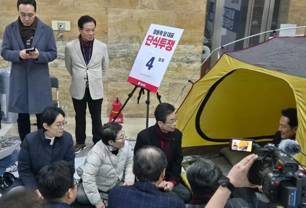 이철우 지사, 장동혁 대표 단식 현장 방문…"민주당, 현안 속히 답해야"