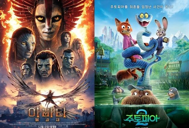 승승장구 '아바타3'·'주토피아2', 새해 첫 천만 향한 쌍끌이 흥행 [N이슈]