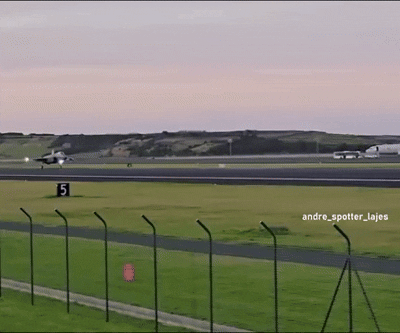 포르투갈 라제스 공군기지에 착륙한 F-35A (출처=소셜미디어 엑스(X))