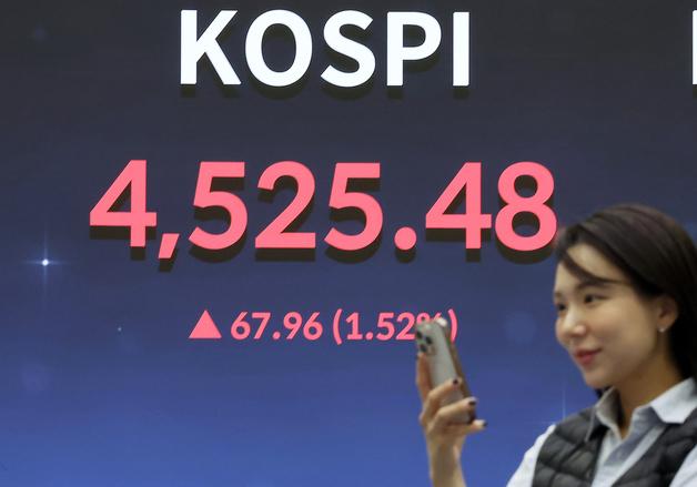 [뉴스1 PICK]코스피 신기록, 4525.48 사상 최고치