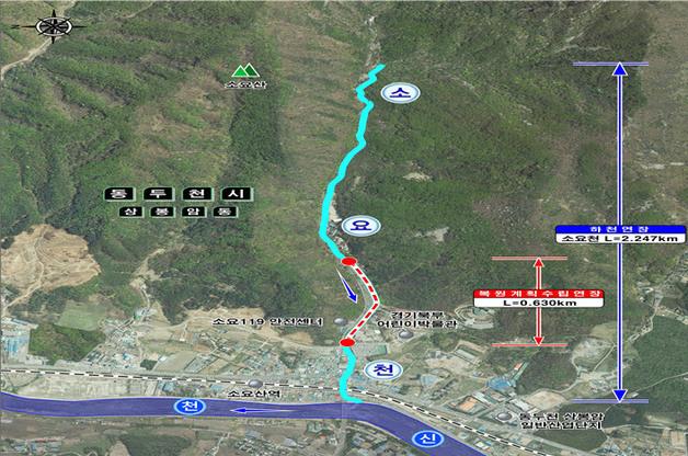  동두천시, 소요천 생태하천 복원…콘크리트 시설 철거